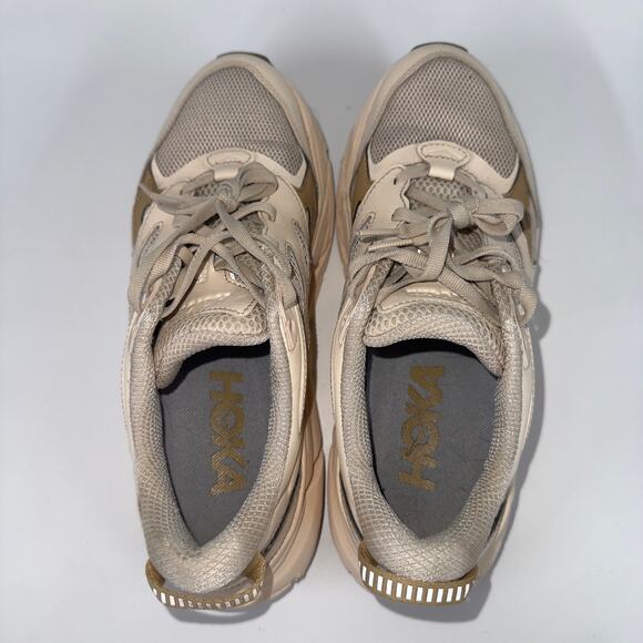 HOKA One One Clifton L Athletics Beige Tan Running Shoes Men’s 7.5 / Women’s 8.5 - Picture 6 of 6